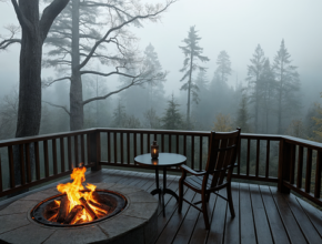 Balkon im Herbst