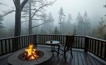 Balkon im Herbst