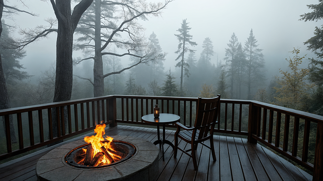 Balkon im Herbst